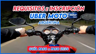 REQUISITOS UBER MOTO ARGENTINA BsAs Cordoba Tucuman Parana Santa Fe Resistencia Posadas y mas [upl. by Fem]