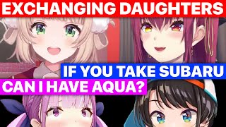 Uimama amp Marine Discuss Swapping Daughters Shigure Ui amp Houshou Marine  Hololive Eng Subs [upl. by Yffub]