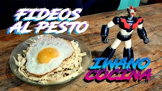 FIDEOS AL PESTO CON MAZINGER  🍜 MÁS FÁCIL IMPOSIBLE 🍝  by Iwano Cocina [upl. by Litta164]