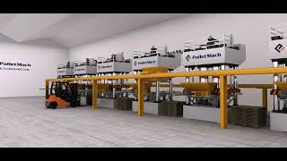 Fully Automatic Compressed Wood Pallet Making MachineAutomatic Presswood Pallet Production Line [upl. by Latton898]