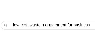 Lowcost Waste Management for Business [upl. by Kerwinn511]