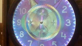 Colorful clock using birefringent plastic and polarized light [upl. by Aneliram]