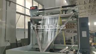 HPRD Automatic HDPE LDPE Interleaved Draw Tape Garbage Bag on Roll Making Machine [upl. by Gnahc]