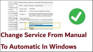 How To Change Service From Manual To Automatic In Windows [upl. by Hayyim]