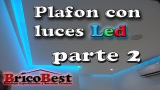 Como hacer plafon de tablaroca con luz LED perimetral  parte 2 [upl. by Adilem856]