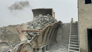 Amazing Quarry Primary Rock Crushing Machine Working  Satisfying Rock Crusher  Stone Crushing [upl. by Aratihc793]