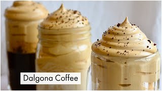 Dalgona Coffee Recipe  How To Make Dalgona Coffee 3 Ways  Ditch the Starbucks Foam [upl. by Oludoet49]