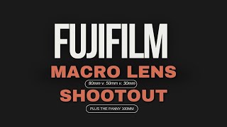 Fujifilm Macro Lens Comparison  80mm v 50mm v 30mm [upl. by Airdnna248]