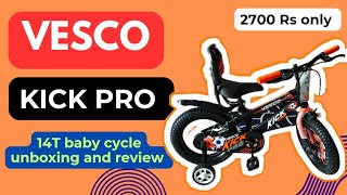 VESCO KIDS CYCLE  14T kick pro bicycle review [upl. by Feodora]