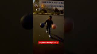 Kayden working on his dribbling basketball [upl. by Asiil67]