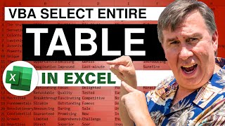 Excel  Select An Entire Table with VBA Episode 1656 [upl. by Stiles494]