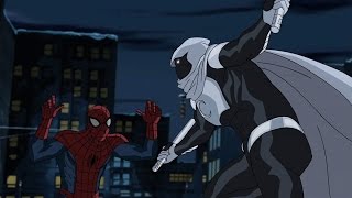 Ultimate Spiderman clip  Spiderman vs Moon Knight [upl. by Sharman]