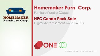 Homemaker Furniture Condo Pack Sale Digital Ad Q4 2024 50s Cebu ST [upl. by Tonya]