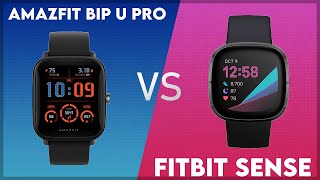 Amazfit Bip U Pro vs Fitbit Sense Comparison [upl. by Ttevi]