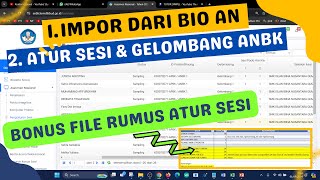 CARA IMPORT PESERTA ANBK DI WEB ANBK DAN ATUR SESI ANBK [upl. by Porcia]