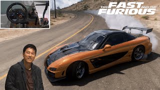 Rebuilding Mazda RX7 Han  Fast amp Furious  Forza Horizon 5  900° Steering Wheel Gameplay [upl. by Nilre]