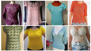 New collection of Crochet Tops designsStylish crochet Tops designs 2024 [upl. by Ennovehs]