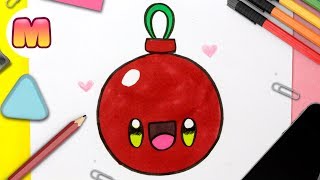 COMO DIBUJAR UNA BOLA DE NAVIDAD  dibujos de navidad faciles  aprender a dibujar [upl. by Pelagi]