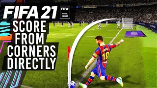 FIFA 21  How to Score Directly From Corner Kicks Olympic Goal Tutorial [upl. by Lugar904]