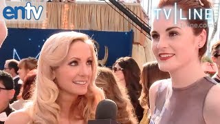 EMMYS 2012 Downton Abbeys Michelle Dockery amp Joanne Froggatt Series 3 Spoilers amp More ENTV [upl. by Airetahs747]