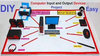 computer input and output devices project model  diy  simple and easy  howtofunda [upl. by Ellennad505]