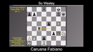 Caruana Fabiano vs So Wesley CrunchLabs Masters 2024 1L 1 2 [upl. by Nekcerb]