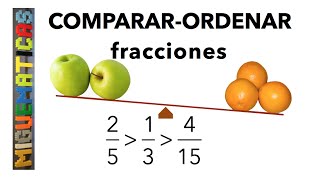 Comparar y ordenar fracciones [upl. by Jordain]