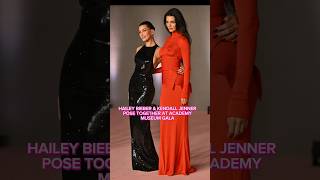 Hailey Bieber amp Kendall Jenner Pose Together On Red Carpet Of Academy Museum Gala [upl. by Hanej]