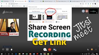 Cara Share Screen Recording dan membagikan link video hasil rekaman pada Jitsi Meet [upl. by Huxley]