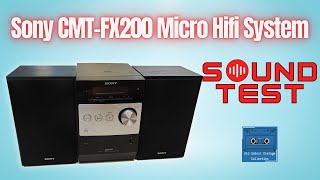 Sony CMTFX200 Micro Hifi System Sound Test [upl. by Sualk]