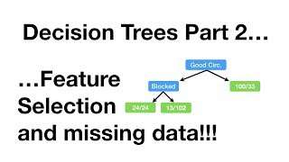 StatQuest Decision Trees Part 2  Feature Selection and Missing Data [upl. by Karleen]