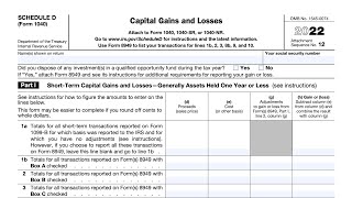 IRS Schedule D Walkthrough Capital Gains and Losses [upl. by Siblee]