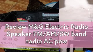 Review MampG Electric Radio Speaker FMAMSW band radio AC power and Battery Power 150W Extrabass HG5 [upl. by Liza]