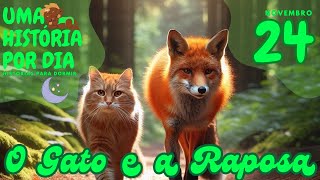 ðŸŽ§UMA HISTÃ“RIA POR DIA  ÃUDIO LIVRO INFANTIL  24 DE NOVEMBRO  O GATO E A RAPOSA [upl. by Aloz948]