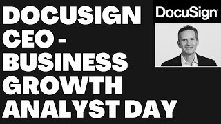 Docusign Stock Docu CEO Dan Springer on Business Outlook and Growth  Analyst Day 2021 [upl. by Ilanos602]