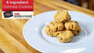 EASY 4 Ingredient Oatmeal Cookies No flour no added sugar [upl. by Birck]