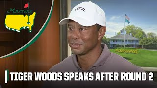 Tiger Woods discusses making Masters cut for 24th consecutive time  2024 Masters [upl. by Einattirb618]