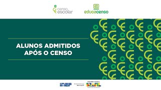 Alunos admitidos após o Censo  2ª Etapa do Censo Escolar 2023 [upl. by Oza]