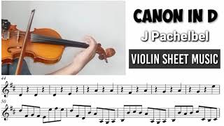 Free Sheet Canon In D  Pachelbel Violin Sheet Music [upl. by Eckmann385]