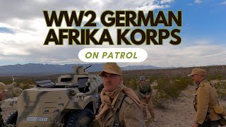 WW2 German Afrika Korps halftrack squad advancing through Tunisia Drive On Tunis reenactment video [upl. by Py]