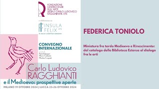 26 Federica Toniolo Miniatura fra tardo Medioevo e Rinascimento [upl. by Anitap]