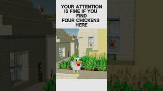 Do you see four chickens minecraft [upl. by Stephana]