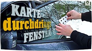 Karte durchdringt Fensterscheibe  Impromptu  Zaubertrick mit Auflösung Tutorial [upl. by Nauqahs]