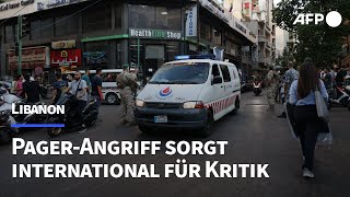 PagerAngriff sorgt international für Kritik  AFP [upl. by Derby521]