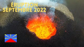 Éruption Piton de la Fournaise Septembre 2022  Île de la Réunion 🇷🇪 EN DRONE [upl. by Yumuk]