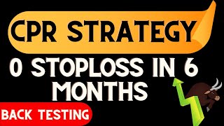 CPR TRADING STRATEGY  0 LOSS IN 6 MONTHS  CPR STRATEGY BACK TESTING  PIVOT POINT  CPR INDICATOR [upl. by Rosenblast]