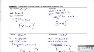 Lewis Structures for Polyatomic Ions [upl. by Windzer]