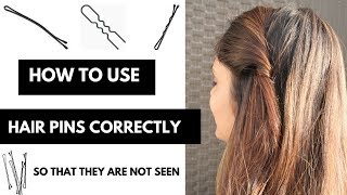 How TO  Use Bobby Pins amp Hair Pins Correctly So That They Are Not Seen In HindiEasy Tricks [upl. by Airamak]