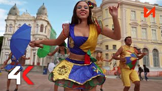 The Street Carnival Frevo Dancers Recife Brazil [upl. by Ahsii988]