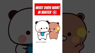 Dudu vs bubu in winter ❄️ winter dudububu bubududu animation cartoon shorts [upl. by Akenna]